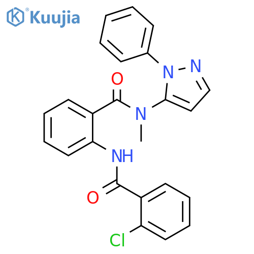 Benzamide, 2-[(2-chlorobenzoyl)amino]-N-methyl-N-(1-phenyl-1H-pyrazol-5-yl)- structure
