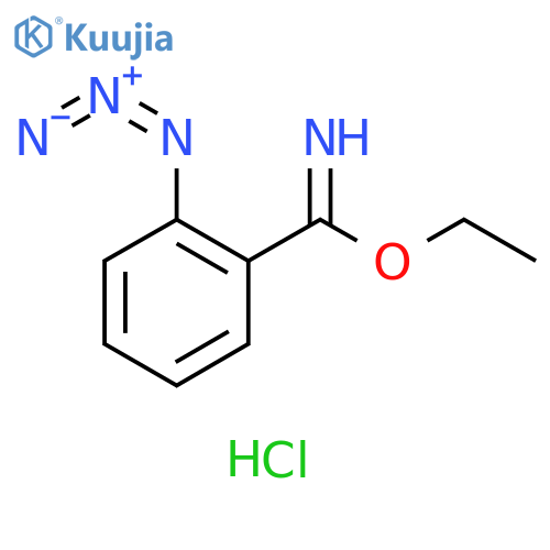Benzenecarboximidic acid, 2-azido-, ethyl ester, monohydrochloride structure