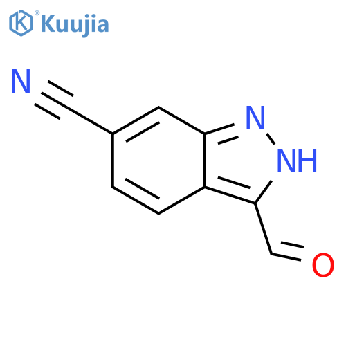 6-Cyano-(1H)indazole-3-carbaldehyde structure