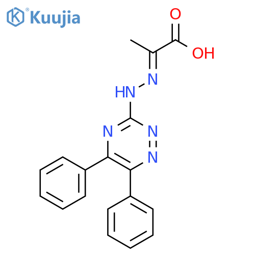 Propanoic acid, 2-[(5,6-diphenyl-1,2,4-triazin-3-yl)hydrazono]- structure