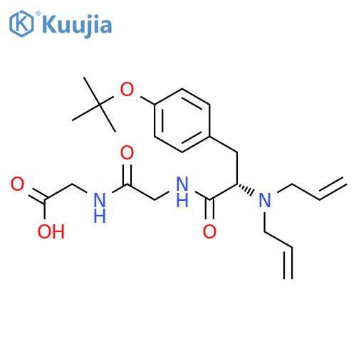 Glycine, N-[N-[O-(1,1-dimethylethyl)-N,N-di-2-propenyl-L-tyrosyl]glycyl]- structure