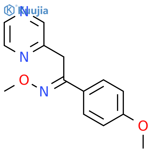 Ethanone, 1-(4-methoxyphenyl)-2-pyrazinyl-, O-methyloxime structure
