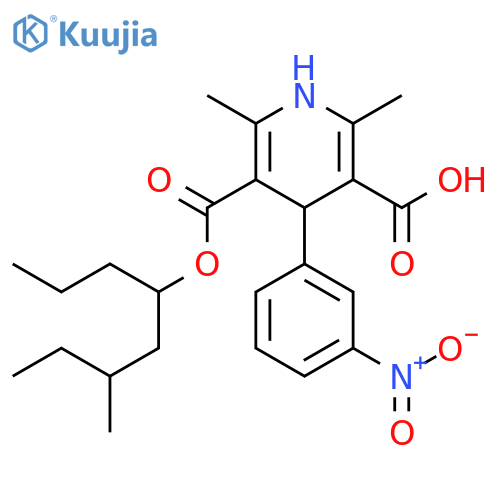 1,4-Dihydro-2,6-dimethyl-4-(3-nitrophenyl)-3,5-pyridinedicarboxylic acid 3-methyl-5-octyl ester structure
