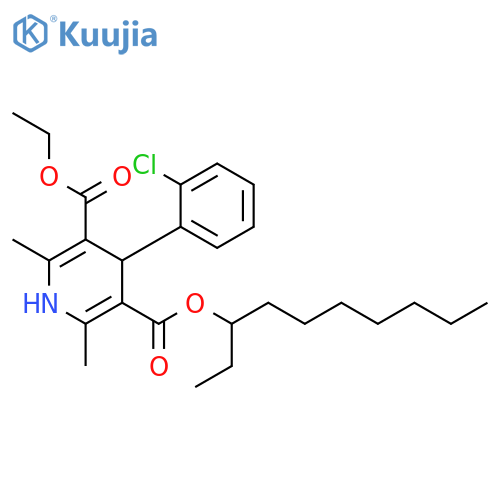 3,5-Pyridinedicarboxylic acid, 4-(2-chlorophenyl)-1,4-dihydro-2,6-dimethyl-, 3-decyl 5-ethyl ester structure