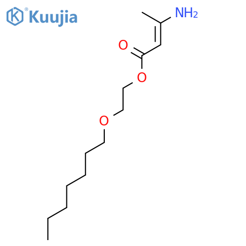 2-Butenoic acid, 3-amino-, 2-(heptyloxy)ethyl ester structure