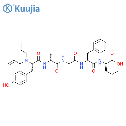 D-Leucine,N-[N-[N-[N-(N,N-di-2-propenyl-L-tyrosyl)-D-alanyl]glycyl]-L-phenylalanyl]-(9CI) structure
