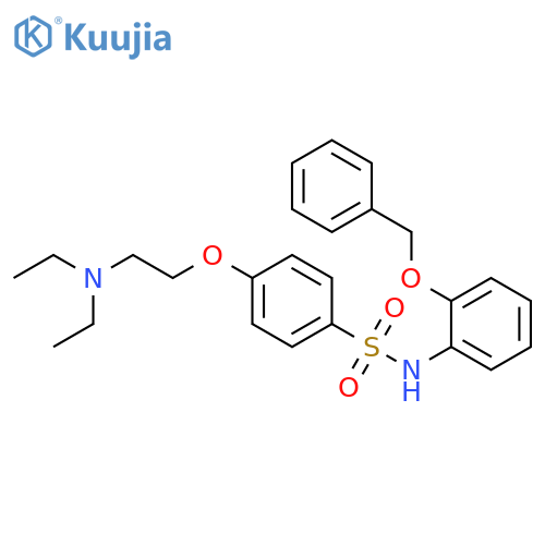 Benzenesulfonamide,4-[2-(diethylamino)ethoxy]-N-[2-(phenylmethoxy)phenyl]- structure