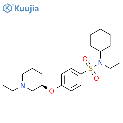 Benzenesulfonamide,N-cyclohexyl-N-ethyl-4-[[(3R)-1-ethyl-3-piperidinyl]oxy]- structure