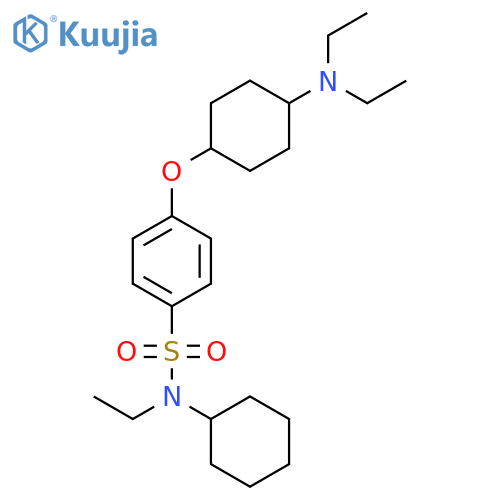 Benzenesulfonamide,N-cyclohexyl-4-[[cis-4-(diethylamino)cyclohexyl]oxy]-N-ethyl- structure