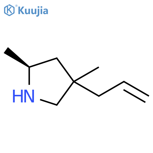 Pyrrolidine, 2,4-dimethyl-4-(2-propenyl)-, (2S)- structure