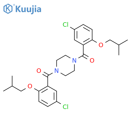 1,4-Bis(5-chloro-2-isobutoxybenzoyl)piperazine structure
