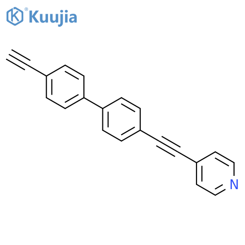 PYRIDINE, 4-[(4'-ETHYNYL[1,1'-BIPHENYL]-4-YL)ETHYNYL]- structure
