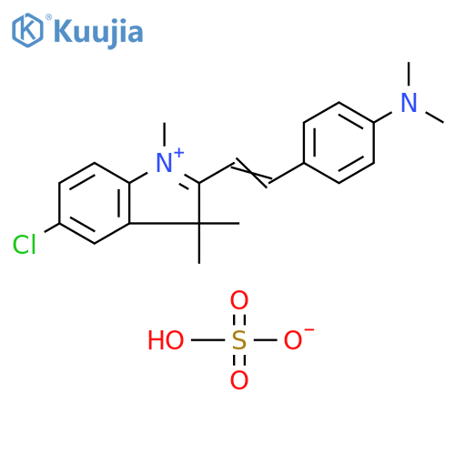 3H-Indolium, 5-chloro-2-[2-[4-(dimethylamino)phenyl]ethenyl]-1,3,3-trimethyl-, sulfate (1:1) structure