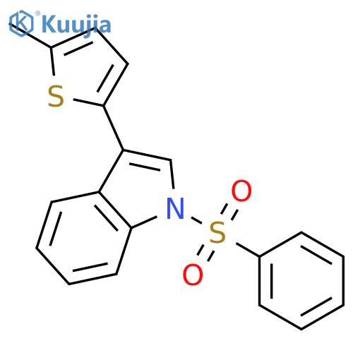 1H-INDOLE, 3-(5-METHYL-2-THIENYL)-1-(PHENYLSULFONYL)- structure