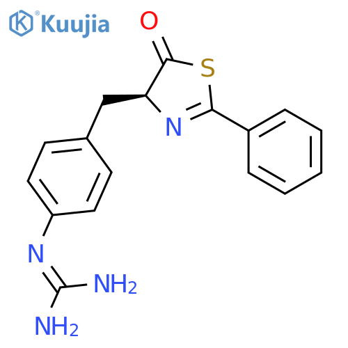 Guanidine,[4-[(4,5-dihydro-5-oxo-2-phenyl-4-thiazolyl)methyl]phenyl]-, (S)- (9CI) structure