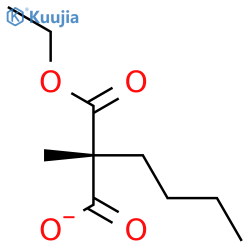 Propanedioic acid, butylmethyl-, monoethyl ester, (R)- structure