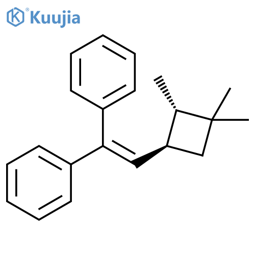 Benzene, 1,1'-[(2,3,3-trimethylcyclobutyl)ethenylidene]bis-, trans- structure