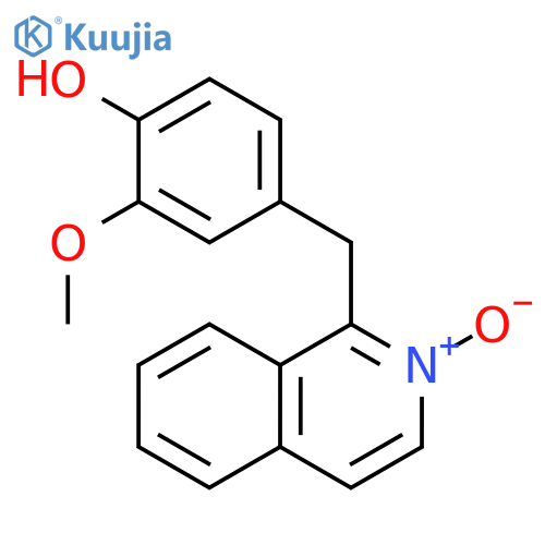 PHENOL, 2-METHOXY-4-[(2-OXIDO-1-ISOQUINOLINYL)METHYL]- structure