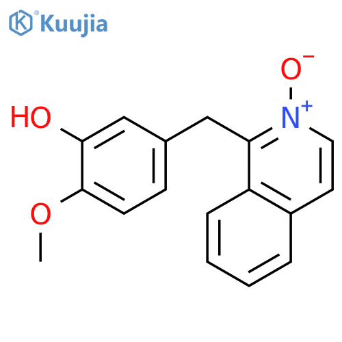 Phenol, 2-methoxy-5-[(2-oxido-1-isoquinolinyl)methyl]- structure