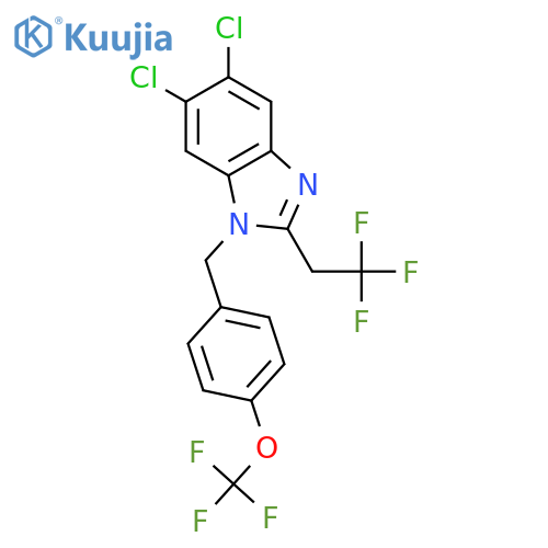 1H-Benzimidazole,5,6-dichloro-2-(2,2,2-trifluoroethyl)-1-[[4-(trifluoromethoxy)phenyl]methyl]- structure