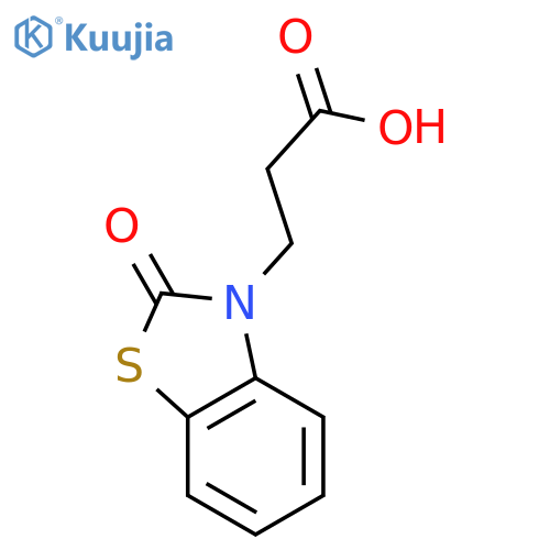 3-(2-oxo-2,3-dihydro-1,3-benzothiazol-3-yl)propanoic acid structure