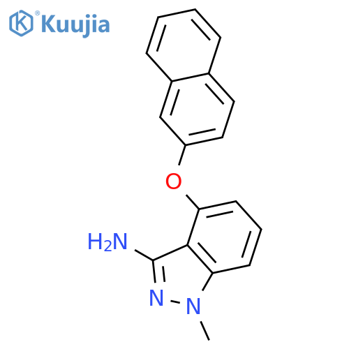 1H-INDAZOL-3-AMINE, 1-METHYL-4-(2-NAPHTHALENYLOXY)- structure