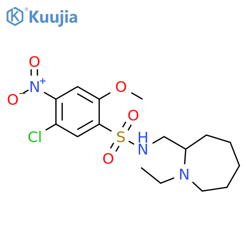 Benzenesulfonamide, 5-chloro-N-[(1-ethylhexahydro-1H-azepin-2-yl)methyl]-2-methoxy-4-nitro- structure