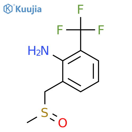 Benzenamine, 2-[(methylsulfinyl)methyl]-6-(trifluoromethyl)- structure