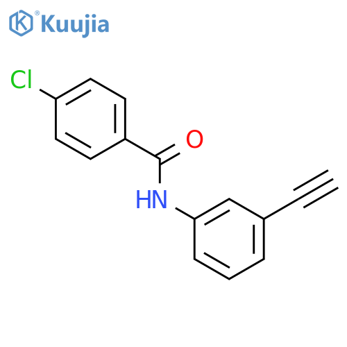 4-Chloro-N-(3-ethynylphenyl)benzenecarboxamide structure