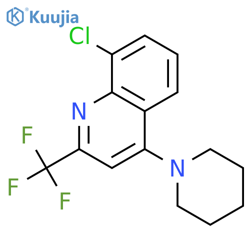 Quinoline, 8-chloro-4-(1-piperidinyl)-2-(trifluoromethyl)- structure