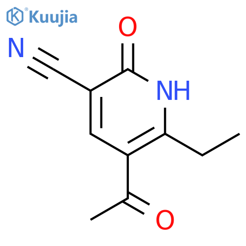 3-Pyridinecarbonitrile, 5-acetyl-6-ethyl-1,2-dihydro-2-oxo- structure