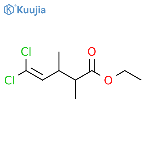 4-Pentenoic acid, 5,5-dichloro-2,3-dimethyl-, ethyl ester structure