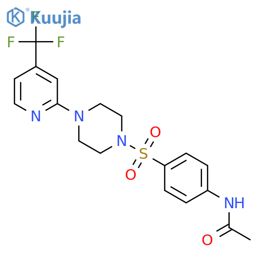 ACETAMIDE, N-[4-[[4-[4-(TRIFLUOROMETHYL)-2-PYRIDINYL]-1-PIPERAZINYL]SULFONYL]PHENYL]- structure