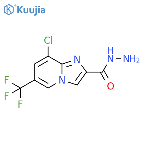 Imidazo[1,2-a]pyridine-2-carboxylic acid, 8-chloro-6-(trifluoromethyl)-, hydrazide structure