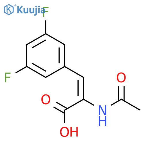 2-(Acetylamino)-3-(3,5-difluorophenyl)-2-propenoic acid structure