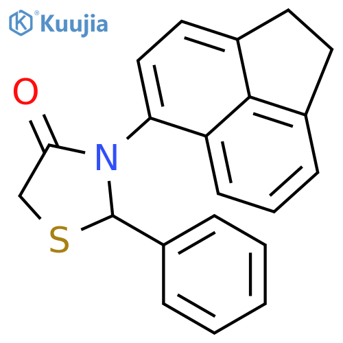 4-Thiazolidinone, 3-(1,2-dihydro-5-acenaphthylenyl)-2-phenyl- structure