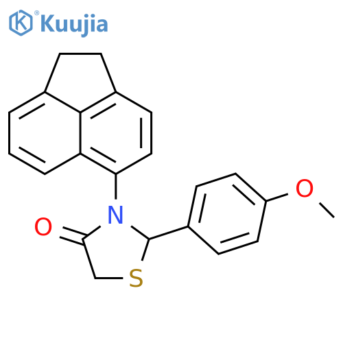 4-Thiazolidinone, 3-(1,2-dihydro-5-acenaphthylenyl)-2-(4-methoxyphenyl)- structure