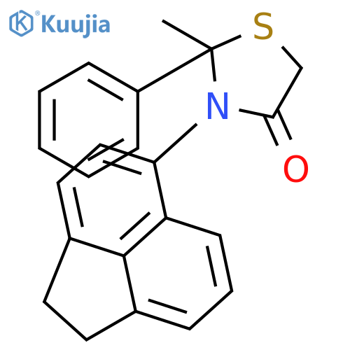 4-Thiazolidinone, 3-(1,2-dihydro-5-acenaphthylenyl)-2-methyl-2-phenyl- structure