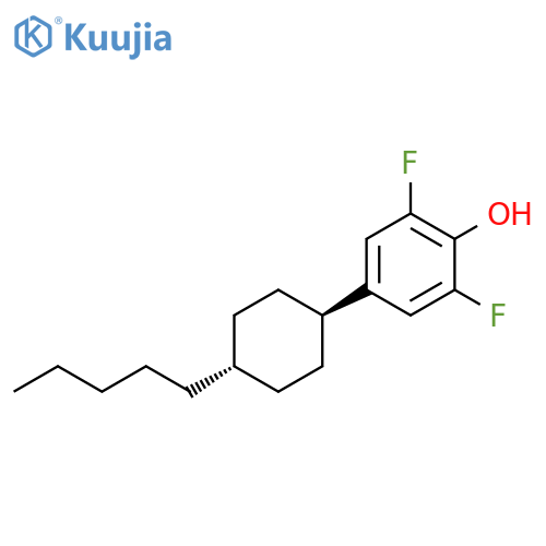 Phenol, 2,6-difluoro-4-(4-pentylcyclohexyl)-, trans- (9CI) structure