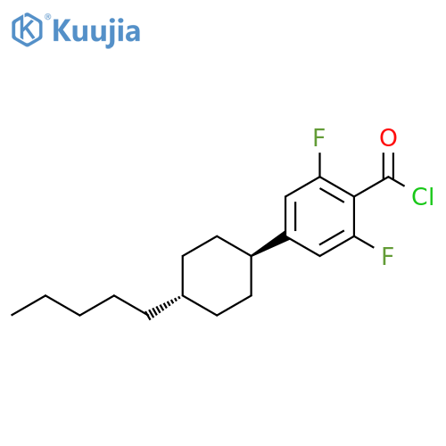 Benzoyl chloride, 2,6-difluoro-4-(4-pentylcyclohexyl)-, trans- (9CI) structure