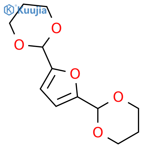 1,3-Dioxane, 2,2'-(2,5-furandiyl)bis- structure