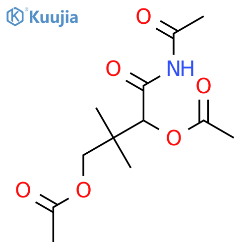 Butanamide, N-acetyl-2,4-bis(acetyloxy)-3,3-dimethyl-, (R)- structure