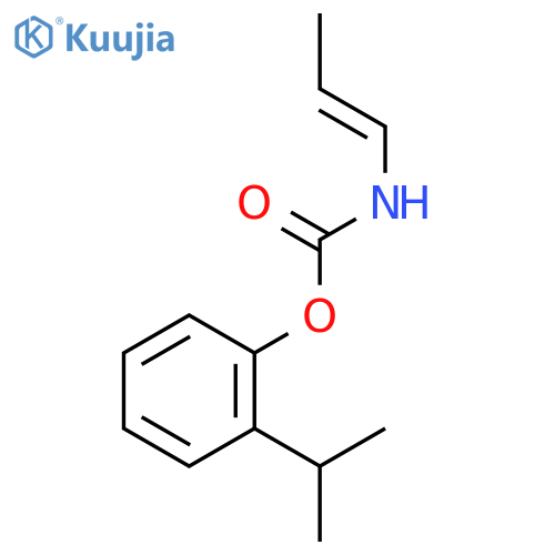 Carbamic acid, 1-propenyl-, 2-(1-methylethyl)phenyl ester structure