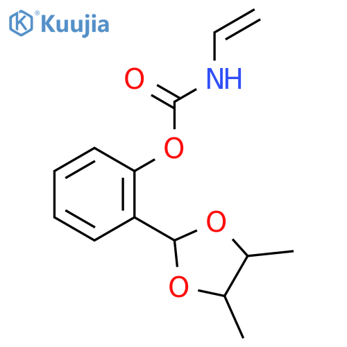 Carbamic acid, ethenyl-, 2-(4,5-dimethyl-1,3-dioxolan-2-yl)phenyl ester structure
