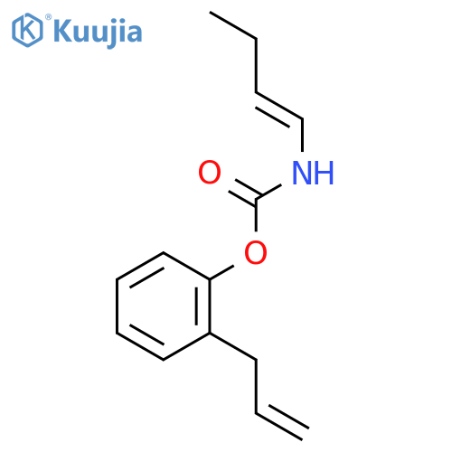 Carbamic acid, 1-butenyl-, 2-(2-propenyl)phenyl ester structure