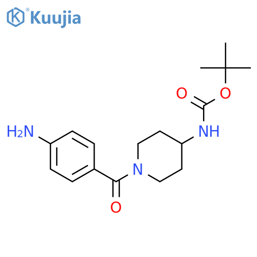 4-(4-Amino-benzoylamino)-piperidine-1-carboxylic acidtert-butylester structure