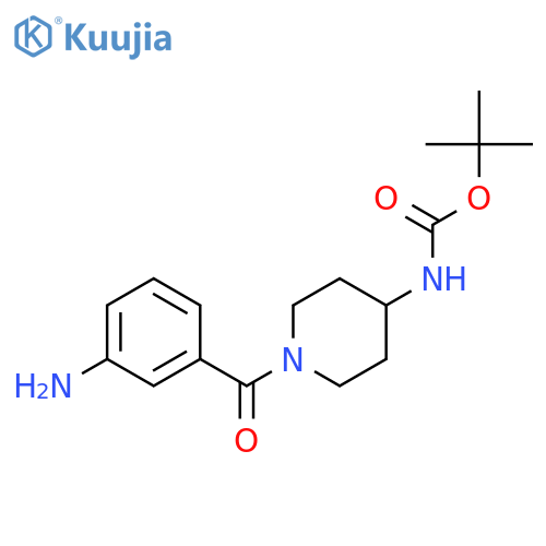 1-(3-Aminobenzoyl)piperidine-4-carbamic acid tert-butylester structure
