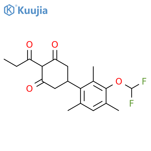 1,3-Cyclohexanedione, 5-[3-(difluoromethoxy)-2,4,6-trimethylphenyl]-2-(1-oxopropyl)- structure
