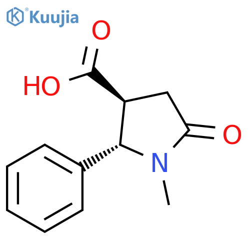 3-Pyrrolidinecarboxylic acid, 1-methyl-5-oxo-2-phenyl-, (2S,3S)- structure