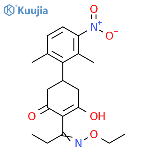 2-Cyclohexen-1-one,5-(2,6-dimethyl-3-nitrophenyl)-2-[1-(ethoxyimino)propyl]-3-hydroxy- structure